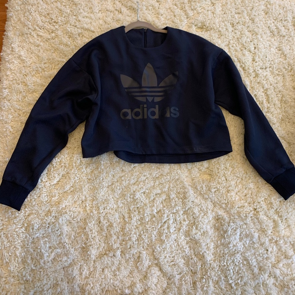 Adidas navy blue top.